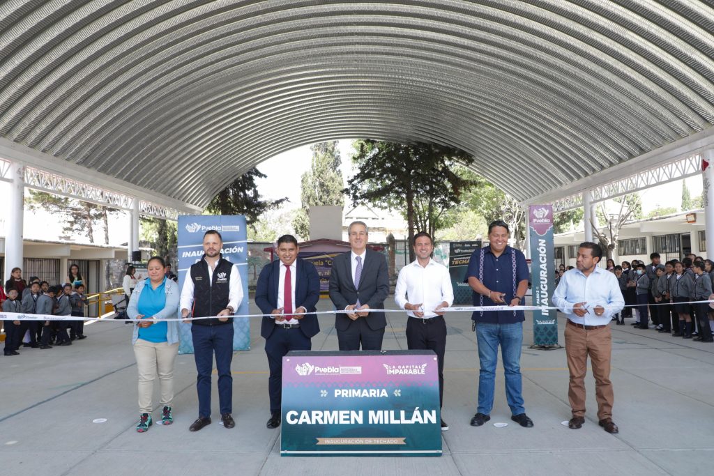 Inauguración de techado en primaria Carmen Millán